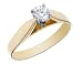 Engagement Ring: 14K Yellow Gold 3/10 Carat (ctw) Diamond Solitaire