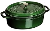 Staub ココット オーバル 23cm バジルグリーン 40509-646(1102385)