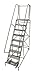 Cotterman 1009R2632A6E20B4AC1P6 - Rolling Ladder Steel 120In. H. Gray