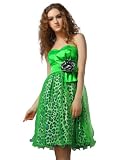 Ever Pretty Strapless Leopard Printed Flower Bow Padded Prom Dress 03285