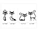 MIXMAX Black Cats Sticker Wall Decal Home Decor for Bar Living Room Bed Room