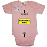 Dirty Fingers  Maintenance Guide  Baby & Toddler Short Sleeve Bodysuit / BabyGrow, 3-6 months, Pink