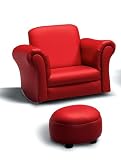 Leatherette Kid's Chair with Ottoman Leatherette Kid's Chair with Ottoman
