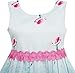 Sunny Fashion Girls Dress Pink Calla Lily Flower Garden Print Lace Waist