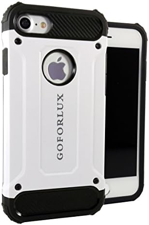 iPhone 7 &amp; 7 Plus Case, GoForLux - Armor [Shockproof, Dustproof and Anti-scratch] Heavy Duty Armor Rugged Dual Layer (iPhone 7 White)