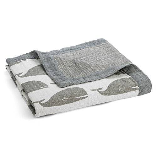 Milkbarn Mini Lovey Baby Blanket (Grey Whale)
