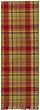 Durable Hand Woven 100% Cotton Colorful Red and Green Plaid Table Runners 12x72 Inches Set of Two