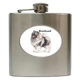 Keeshond Hip Flask (6 oz)
