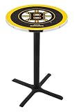 42" Boston Bruins Bar Height Pub Table - Cross Legs