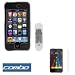 Solid Black Rubberized Snap On Crystal Case with Clip + Clear Durable Reusable LCD Screen Protector for Apple Ipod Touch Itouch 8Gb 16GB 32Gb 2G 2nd Generation