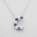 Necklace With 2.05ctw Precious Stones - Genuine Iolites and Topazes Beautifully Crafted in 925 Sterling silver Length 16in