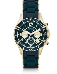 Marc by Marc Jacobs Rock Chronograph Teal Dial Teal Rubber Ladies Watch MBM2597