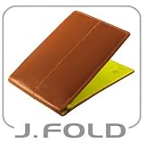 Men's Wallet - J. Fold Thunderbird - Brown (Neon Green Interior)