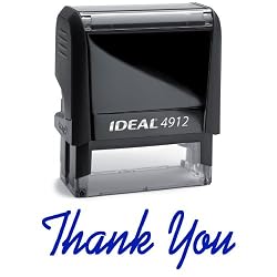 THANK YOU I Blue Office Stock Self-Inking Rubber Stamp