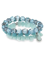 NINE WEST VINTAGE AMERICA "Summer Solstice" Triple Stretch Bracelet, 2.6"