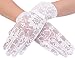 Bienvenu Women Non-slip Touchscreen Lace Gloves, Summer UV Protection Glove for Driving Wedding Parties