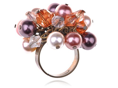 Fabricated Opal White Pearl Smoke Cluster Acrylic 