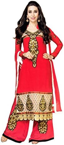 DESIGNER WEDDING PARTYWEAR PALAZZO PANTS SALWAR KAMEEZ INDIAN SUIT (UN-STITCHED)