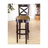 Normandy Swivel Bar Stool in Black / HoneyHillsdale-41406
