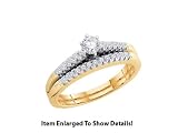 10k Gold Genuine 0.35 Ctw. Diamond Engagement Bridal Set " Special Sale "