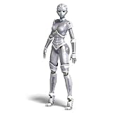 Female Sexy Metallic Robot. 3D Rendering with Clipping Path and - 24