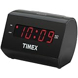 Timex T126 Large Display LED Alarm Clock (Black)