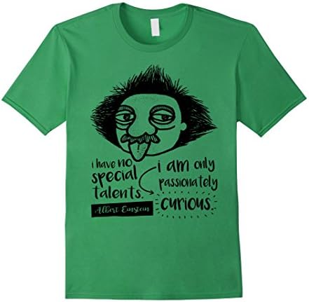 Men's Doodle Albert  Einstein T Shirt Small Grass