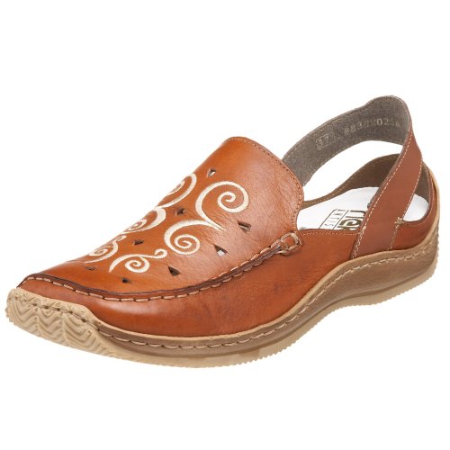Rieker Womens Celia 97 Perforated Clog,Whisky,40 EU (US Womens 8.5-9 M)