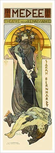 (8x24) Alphonse Mucha Medee Art Print Poster