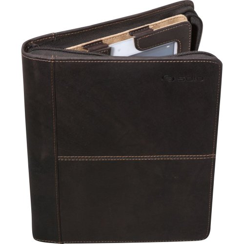 SOLO Vintage Collection Colombian Leather Padfolio for New iPad (3G) and iPad 2, with 5 x 8 Inches Note Pad, Espresso (VTA131-3U6)