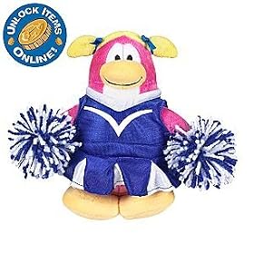 Disney Club Penguin 6 1/2'' Limited Edition Penguin Plush - Cheerleader (Semi-Rare Chase)