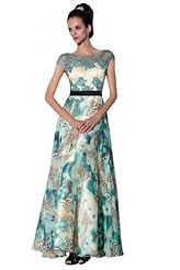 A-line Leopard Print Lace Mesh Prom Dress/Party Dress 