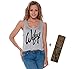 Awkwardstyles Wifey Boxy Crop Top Vintage Flowy Tank Top Black + Bookmark