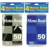 BAZIC 50 Ct. 4 X 6 Spiral Memo Books (Case of 72)