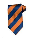 Illinois Fighting Illini - Neck Tie - Striped - Orange and Blue