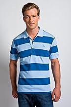 Short Sleeve Vintage Washed Jersey Bar Stripe Polo