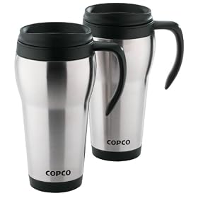 <b>Copco Big Joe Set of Two 24oz Thermal Travel Mugs</b>