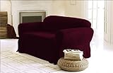 Burgundy Micro Suede Heavy Duty Sofa/Couch Cover Slipcover