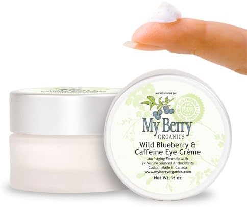Wild Blueberry & Caffeine Eye Creme, with 24 Organic & Natural Antioxidants, Cream for Superior Anti Aging