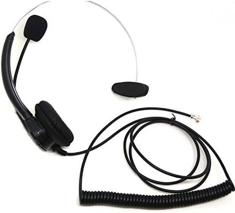 CQtransceiver Office Corded Telephone Headset Boom Mic for Plantronics Phones Landline T20 T50 T100