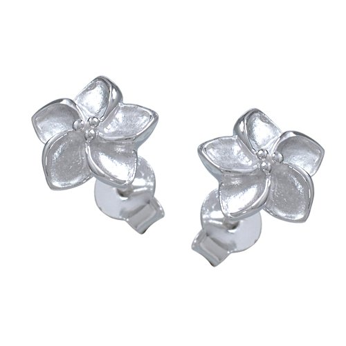 VINANI Ohrstecker Seerose matt/glänzend Sterling Silber 925 Ohrringe OSR