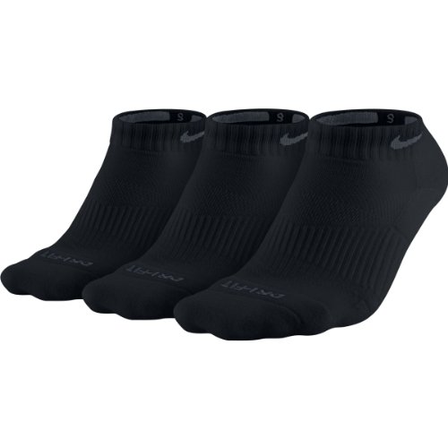 Nike Dri-FIT Half Cushion Low Cut - 3 Pair (BLACK/FLINT GREY, Small)