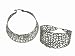 Large Oxidized Sterling Silver Sea Fan Hoops by Annette Ferdinandsen