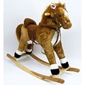 Plush Rocking Horse with Sound (Caramel)