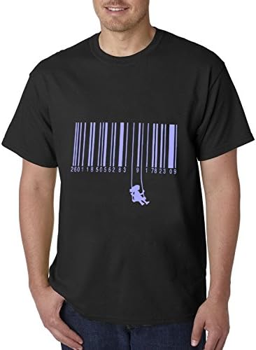 IMAXcoup Art Barcode Super Workout Compression Soft Melange Fabric Fiber Stretch Short Sleeve Mens T-shirt Size XXXXXL