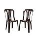 Varmora Without Arm Chair Set of 2 (Waves Dine - Brown) RS.1012.00