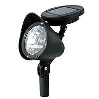 Paradise GL23836BK2 Plastic Solar-Powered LED Spot Light, 2 Pack, Black