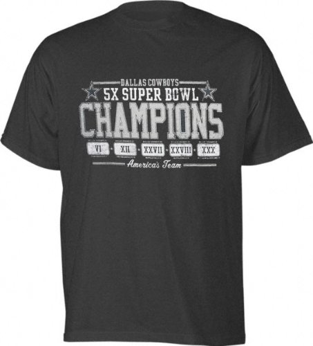Dallas Cowboys 5X Super Bowl Champs Retro T-Shirt