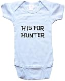 H IS FOR HUNTER / Hurry Up - Name-series - White or Blue Onesie / Baby T-shirt