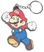 Nintendo Mario Brothers Video Game Key Chain - Jumping Blue Mario Rubber Logo